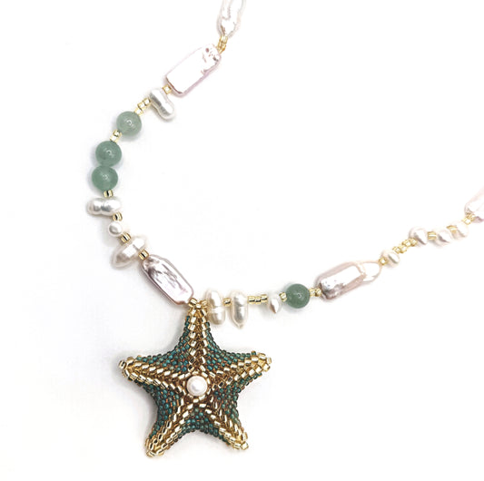 Emma Star Necklace in Ocean