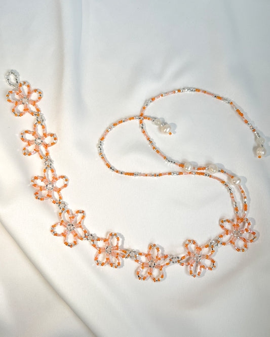 Olivia Necklace In Tangerine