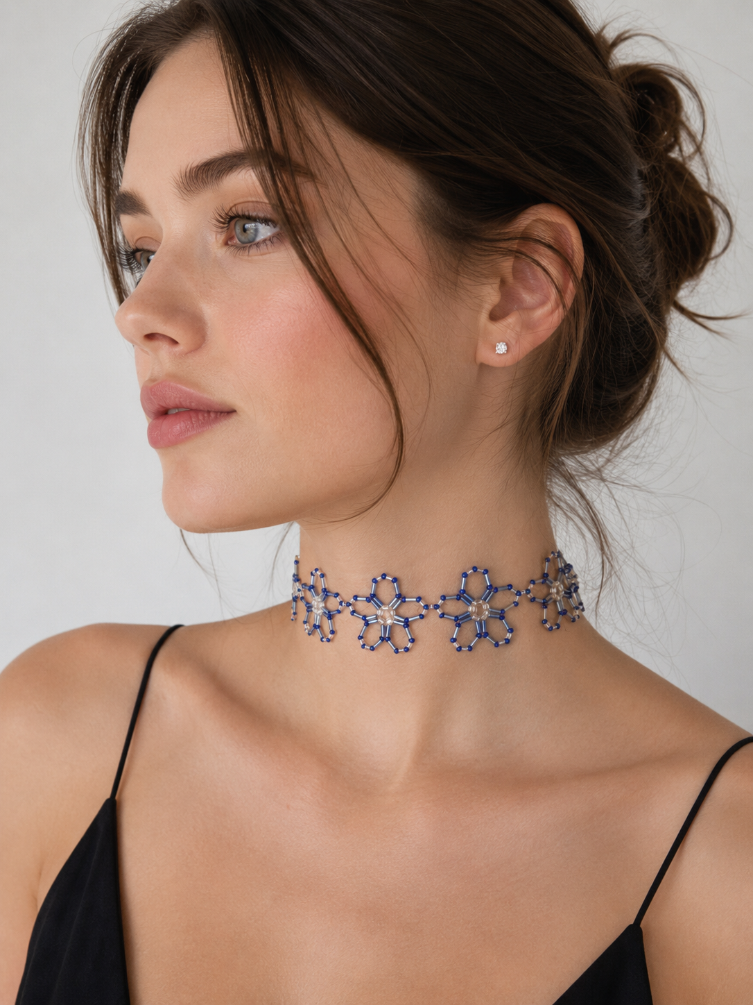 Olivia Necklace In Electric Blue