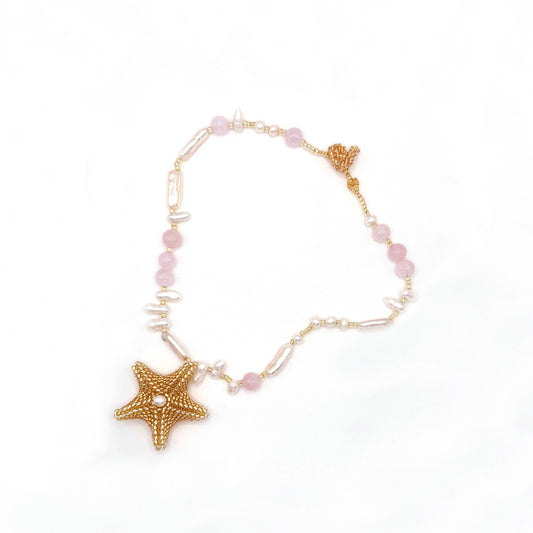 Emma Star Necklace in Rose