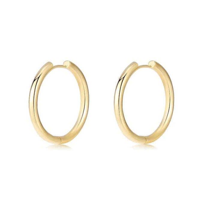 25mm Round Hoop Earrings