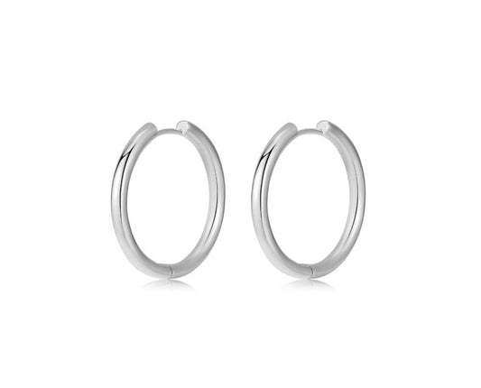 25mm Round Hoop Earrings