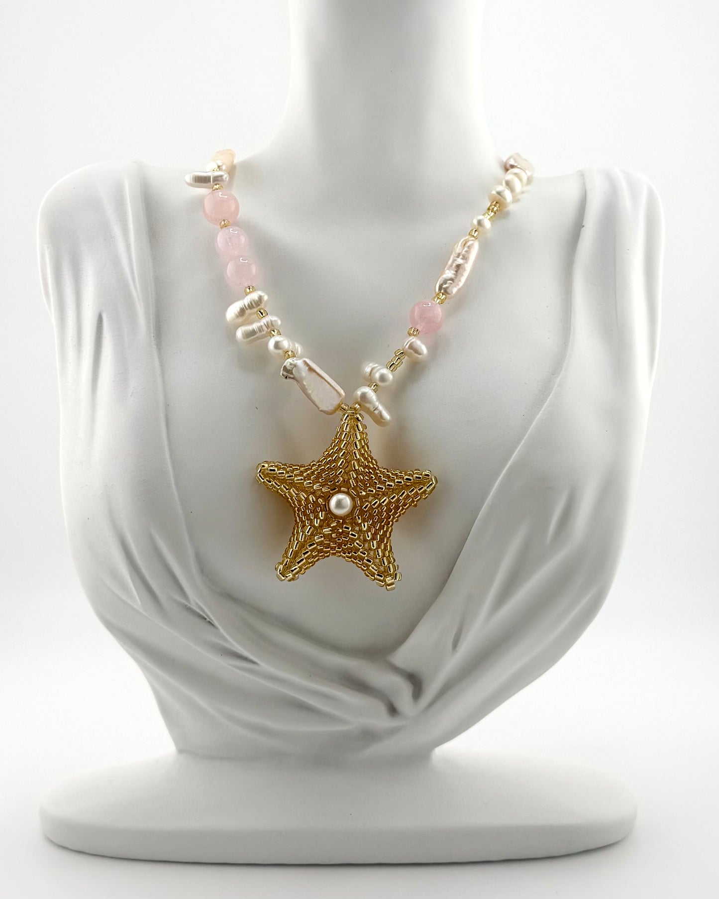 Emma Star Necklace in Rose