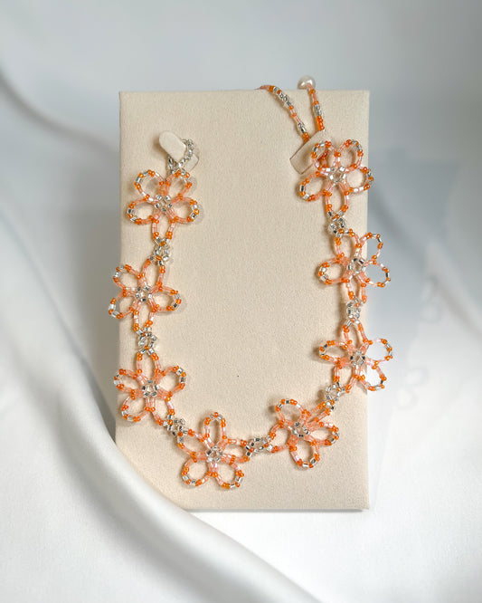Olivia Necklace In Tangerine