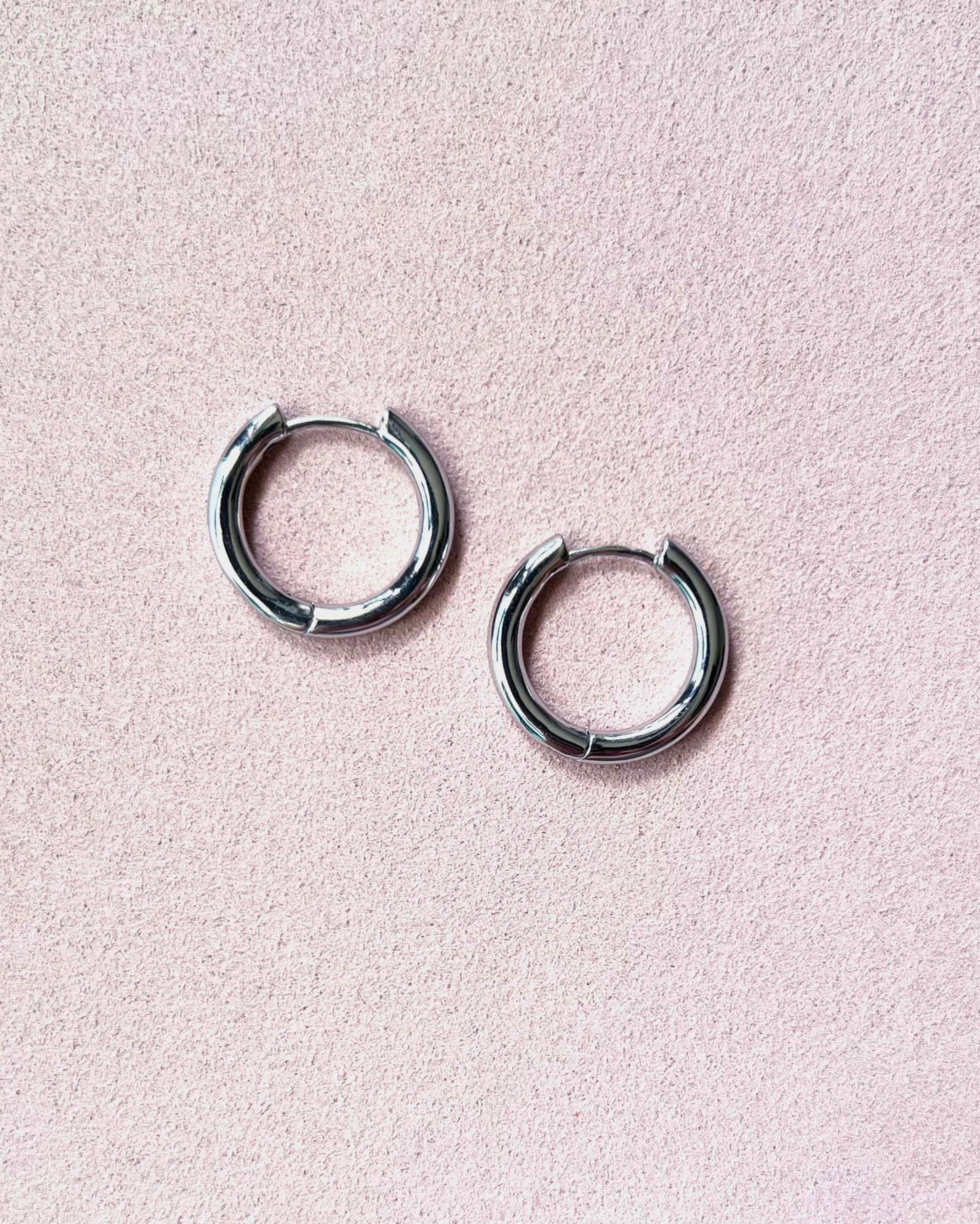Sliver Round Hoop Earrings